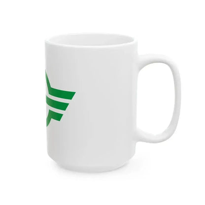 Flag of Ie Okinawa (Japan) White Coffee Mug - Go Mug Yourself