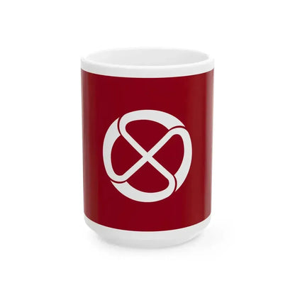 Flag of Iida Nagano (Japan) White Coffee Mug 15oz - Go Mug Yourself