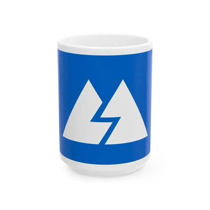 Flag of Iide Yamagata (Japan) White Coffee Mug 15oz - Go Mug Yourself