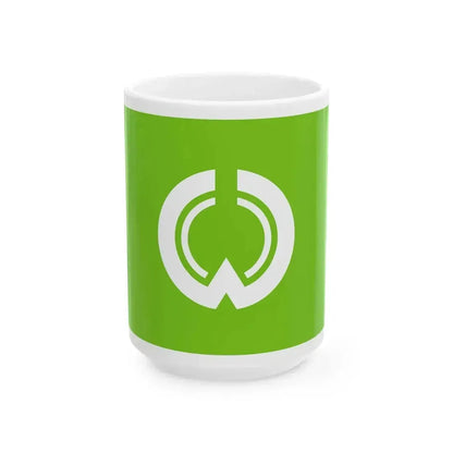 Flag of Iiyama Nagano (Japan) White Coffee Mug 15oz - Go Mug Yourself