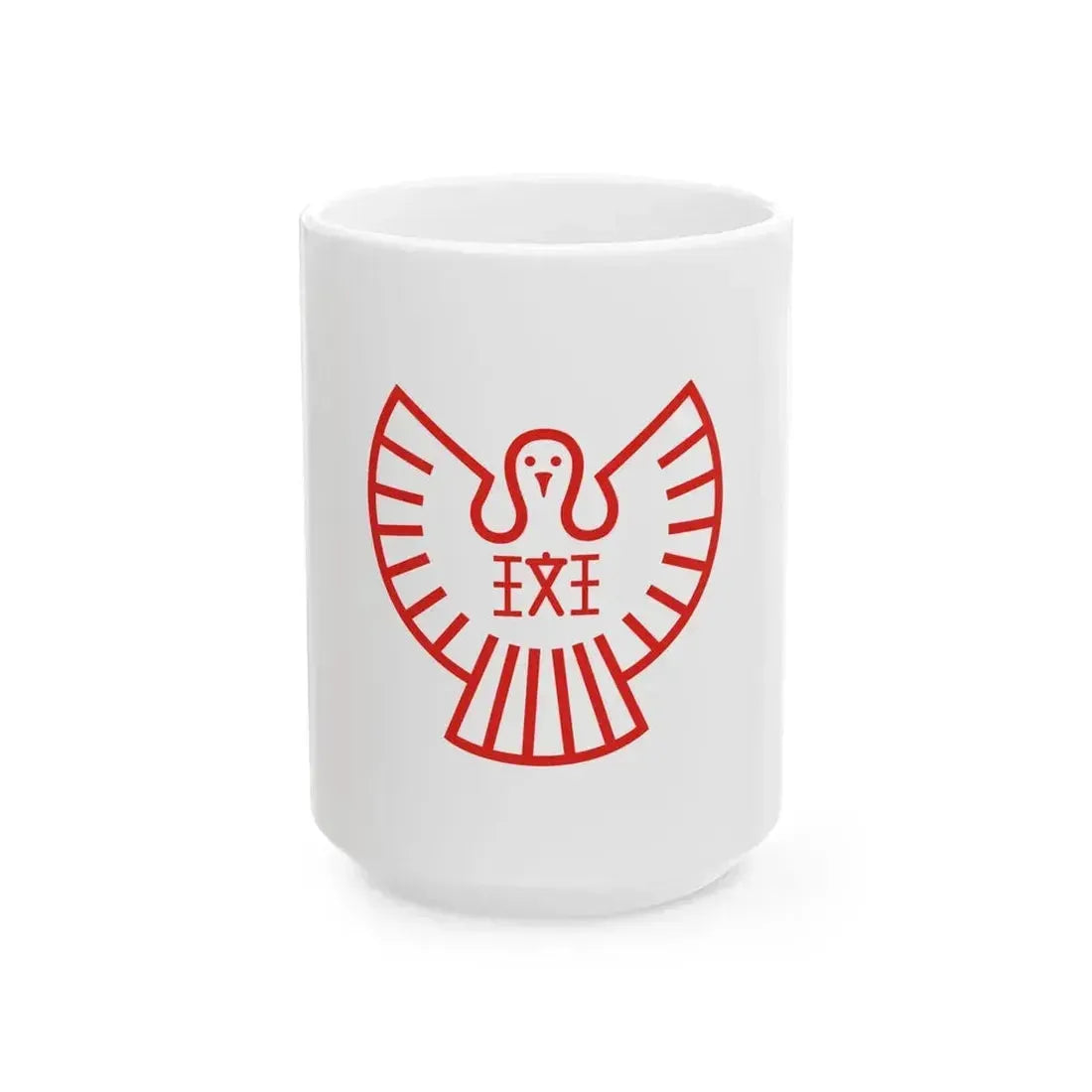Flag of Ikaruga Nara (Japan) White Coffee Mug 15oz - Go Mug Yourself