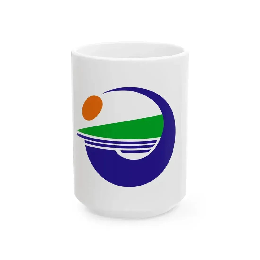 Flag of Ikata Ehime (Japan) White Coffee Mug 15oz - Go Mug Yourself
