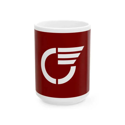 Flag of Ikawa Tokushima 1969-2006 (Japan) White Coffee Mug 15oz - Go Mug Yourself