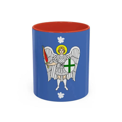 Flag of Iklin Malta - Accent Coffee Mug 11oz Red - Go Mug Yourself
