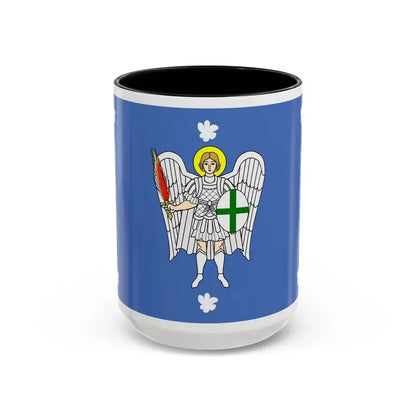 Flag of Iklin Malta - Accent Coffee Mug 15oz Black - Go Mug Yourself