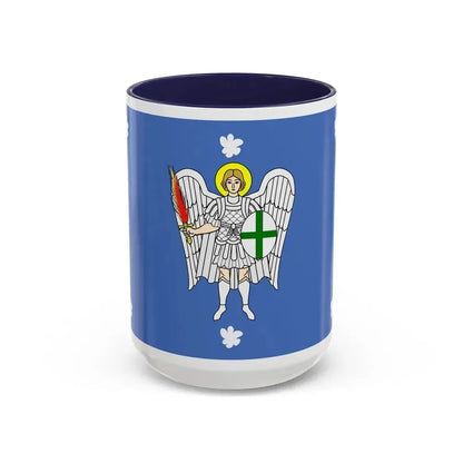 Flag of Iklin Malta - Accent Coffee Mug 15oz Navy - Go Mug Yourself