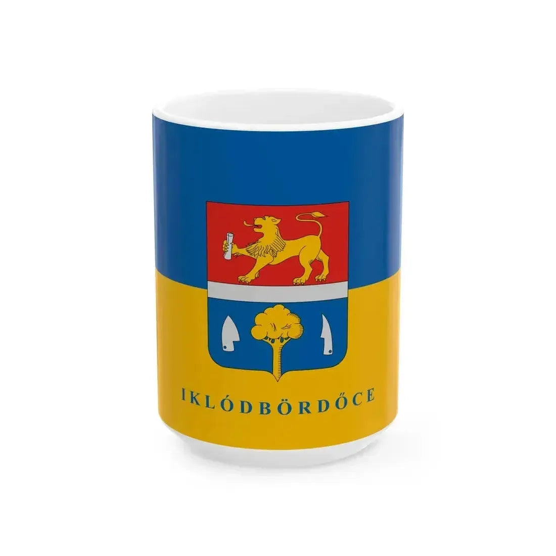 Flag of Iklodbordoce (Hungary) White Coffee Mug 15oz - Go Mug Yourself