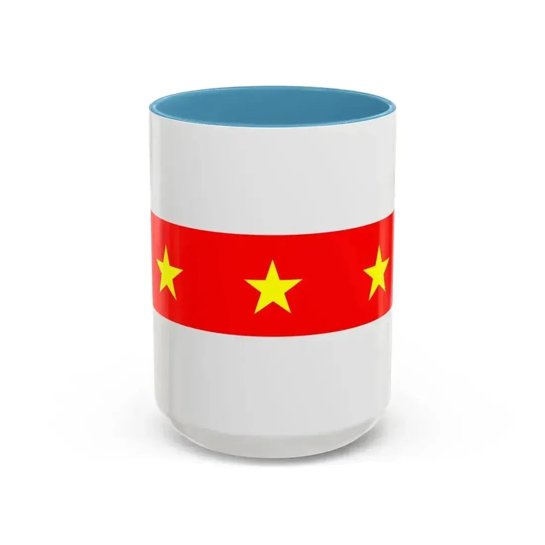 Flag of Il Fgura Malta - Accent Coffee Mug 15oz Light Blue - Go Mug Yourself