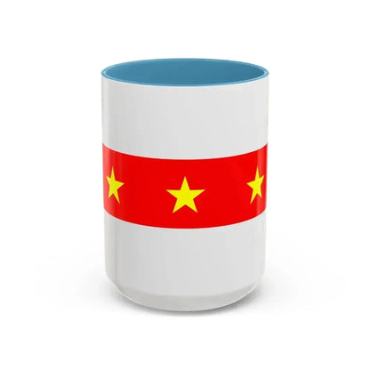 Flag of Il Fgura Malta - Accent Coffee Mug 15oz Light Blue - Go Mug Yourself