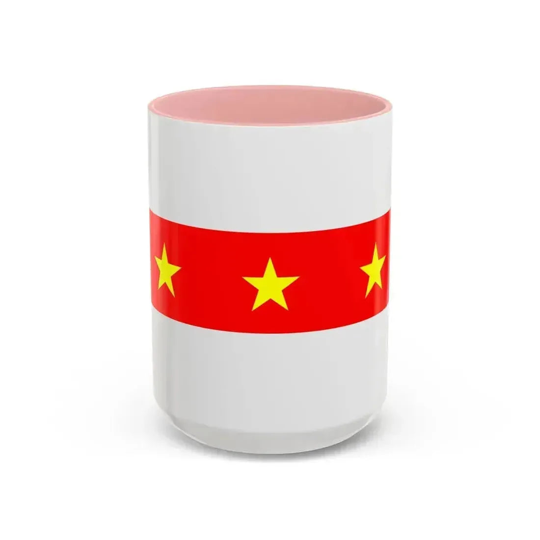 Flag of Il Fgura Malta - Accent Coffee Mug 15oz Pink - Go Mug Yourself