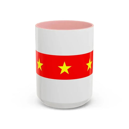 Flag of Il Fgura Malta - Accent Coffee Mug 15oz Pink - Go Mug Yourself