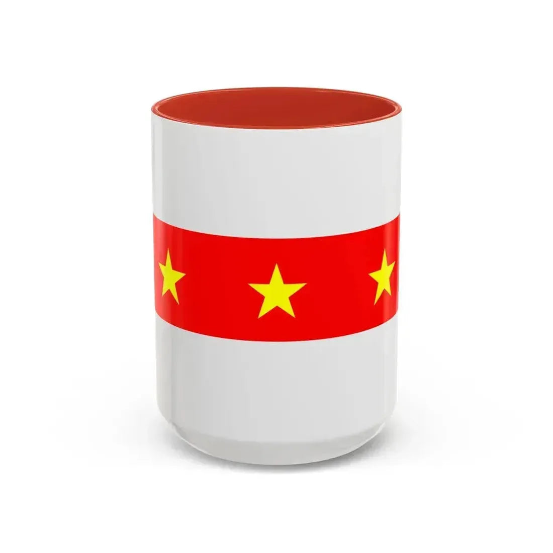 Flag of Il Fgura Malta - Accent Coffee Mug 15oz Red - Go Mug Yourself