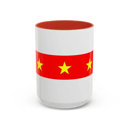 Flag of Il Fgura Malta - Accent Coffee Mug 15oz Red - Go Mug Yourself