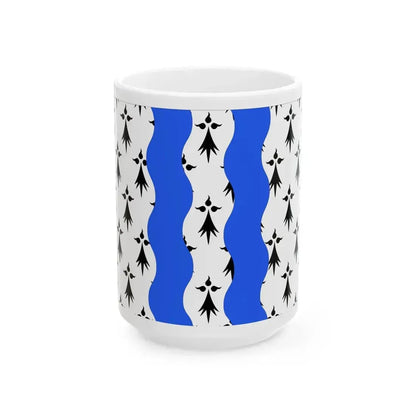 Flag of Ille et Vilaine France 2 - White Coffee Mug 15oz - Go Mug Yourself