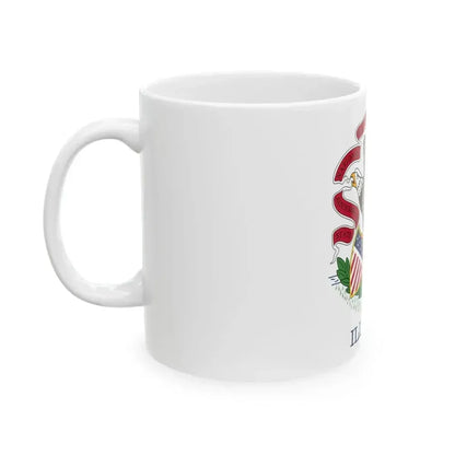 Flag of Illinois 3-2 (United States) White Coffee Mug - Go Mug Yourself