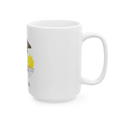 Flag of Illinois 3-2 (United States) White Coffee Mug - Go Mug Yourself