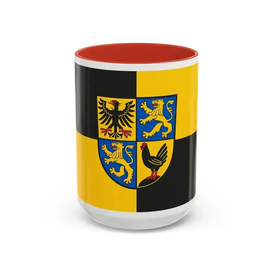 Flag of Ilm Kreis Germany - Accent Coffee Mug 15oz Red - Go Mug Yourself