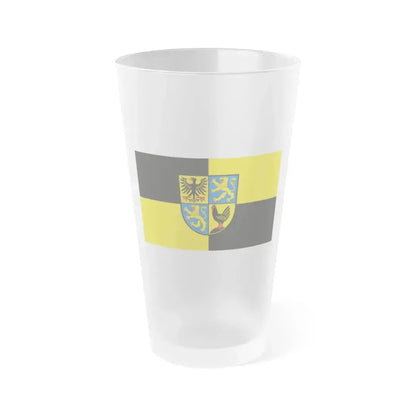Flag of Ilm Kreis Germany - Frosted Pint Glass 16oz 16oz Frosted - Go Mug Yourself