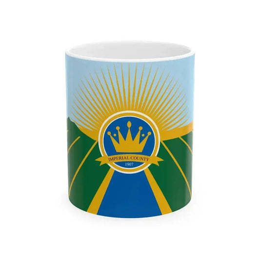 Flag of Imperial County California (United States) White Coffee Mug 11oz - Go Mug Yourself