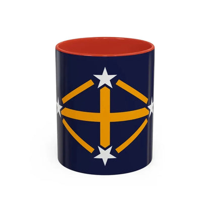 Flag of Imperial Japanese Antarctic Expedition - Accent Coffee Mug 11oz Red - Go Mug Yourself