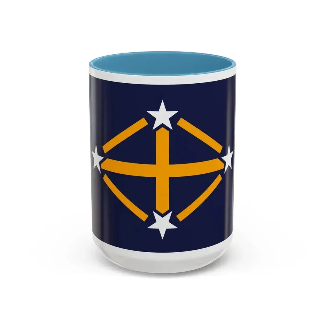 Flag of Imperial Japanese Antarctic Expedition - Accent Coffee Mug 15oz Light Blue - Go Mug Yourself