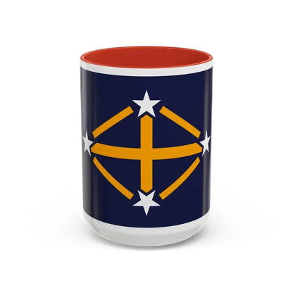 Flag of Imperial Japanese Antarctic Expedition - Accent Coffee Mug 15oz Red - Go Mug Yourself