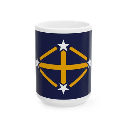Flag of Imperial Japanese Antarctic Expedition - White Coffee Mug 15oz - Go Mug Yourself