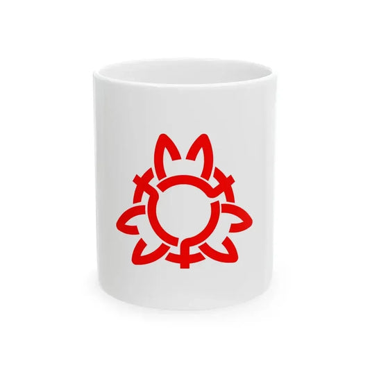 Flag of Ina Saitama (Japan) White Coffee Mug 11oz - Go Mug Yourself