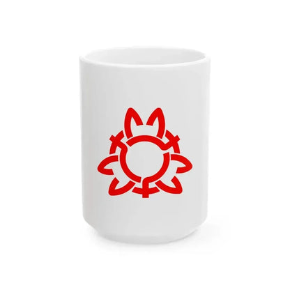 Flag of Ina Saitama (Japan) White Coffee Mug 15oz - Go Mug Yourself