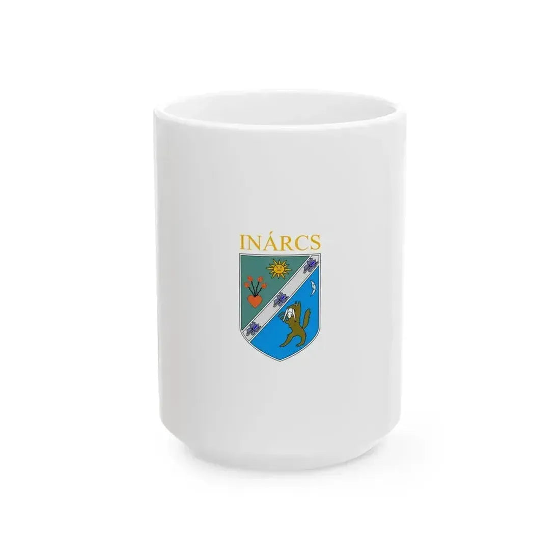 Flag of Inarcs vertical (Hungary) White Coffee Mug 15oz - Go Mug Yourself