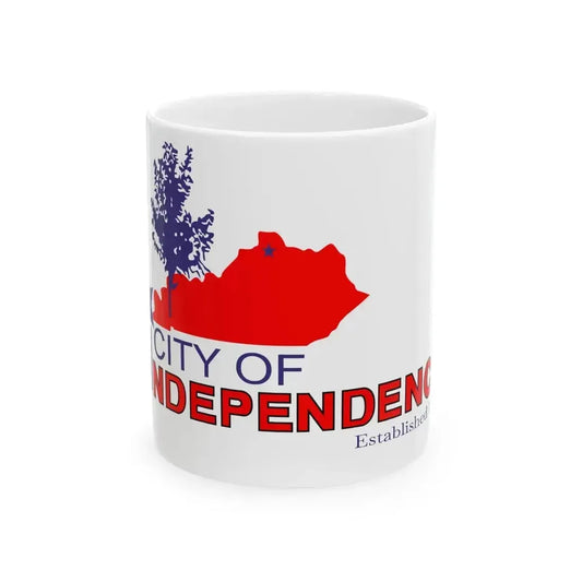 Flag of Independence Kentucky (United States) White Coffee Mug 11oz - Go Mug Yourself