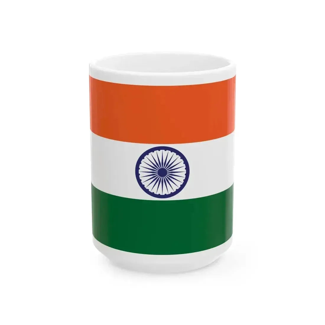 Flag of India 2-1 (India) White Coffee Mug 15oz - Go Mug Yourself
