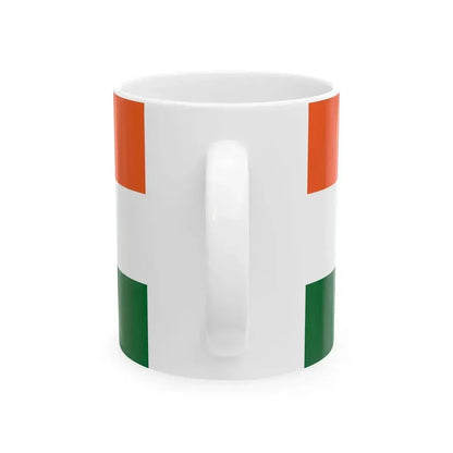 Flag of India 2-1 (India) White Coffee Mug - Go Mug Yourself