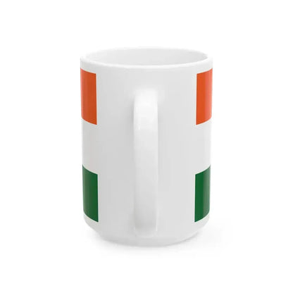 Flag of India 2-1 (India) White Coffee Mug - Go Mug Yourself