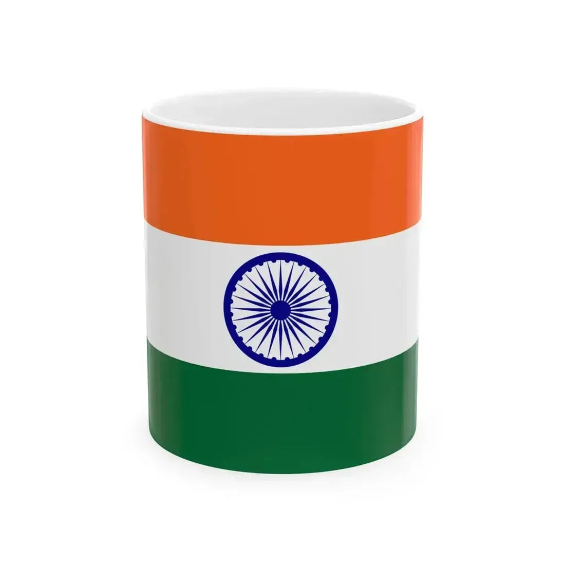 Flag of India 3-2 (India) White Coffee Mug 11oz - Go Mug Yourself