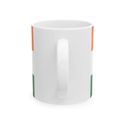 Flag of India 3-5 (India) White Coffee Mug - Go Mug Yourself