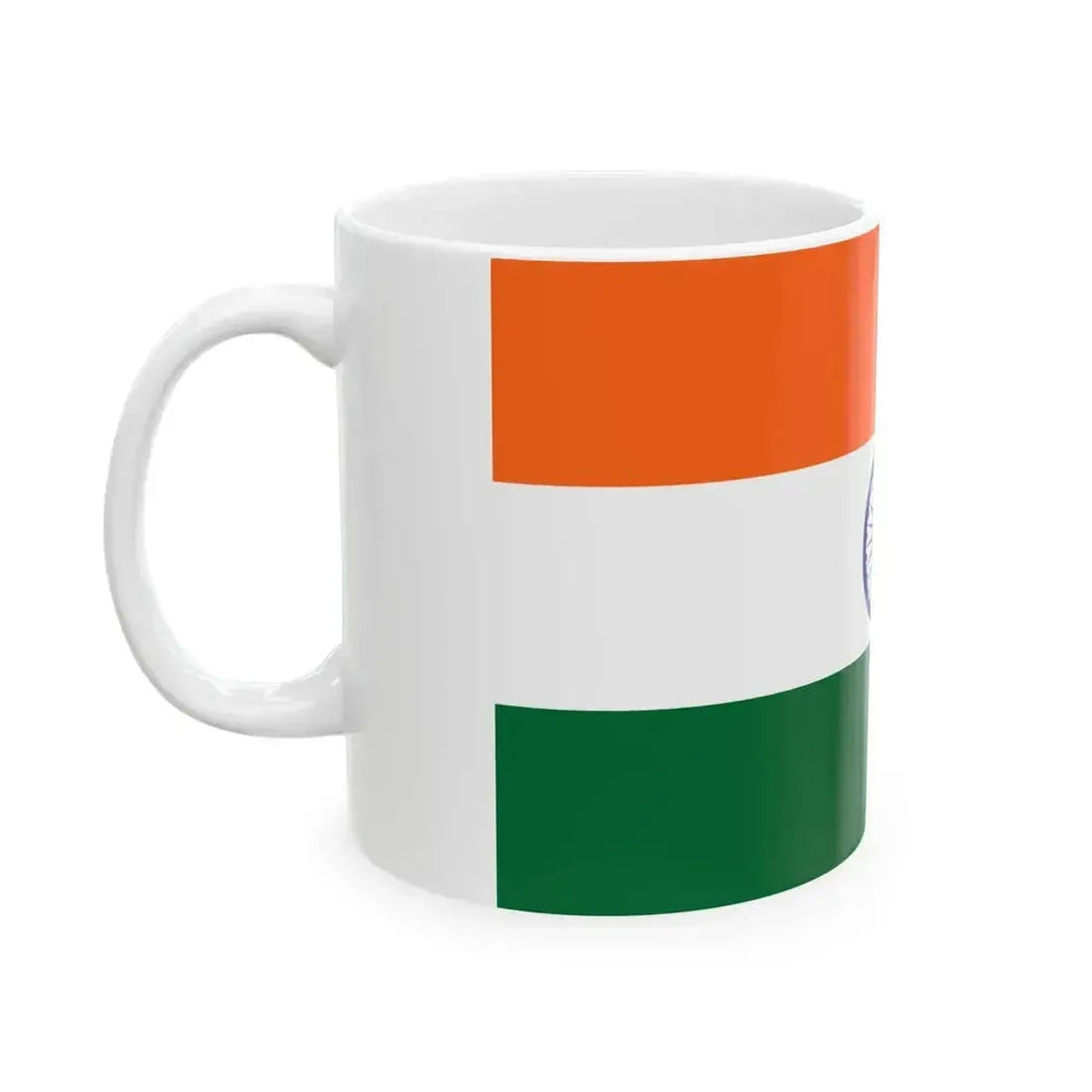 Flag of India 3-5 (India) White Coffee Mug - Go Mug Yourself