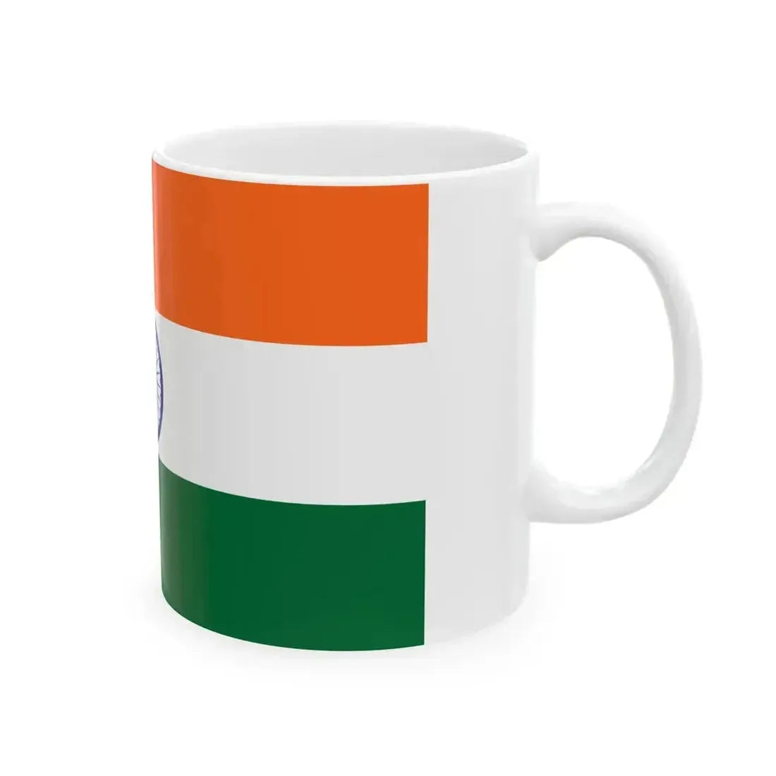 Flag of India 3-5 (India) White Coffee Mug - Go Mug Yourself