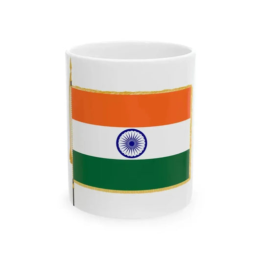 Flag of India parade (India) White Coffee Mug 11oz - Go Mug Yourself