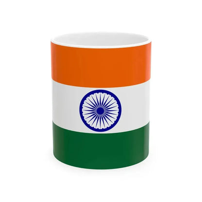 Flag of India Websafe (India) White Coffee Mug 11oz - Go Mug Yourself
