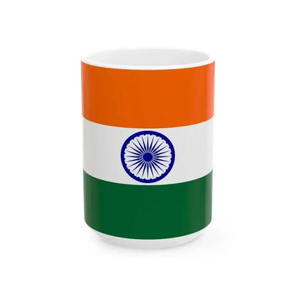 Flag of India Websafe (India) White Coffee Mug 15oz - Go Mug Yourself