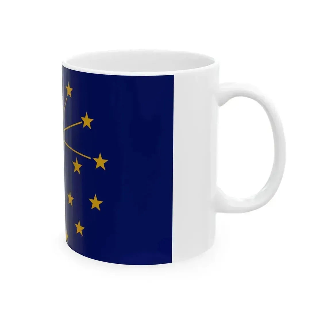 Flag of Indiana 3-2 (United States) White Coffee Mug - Go Mug Yourself