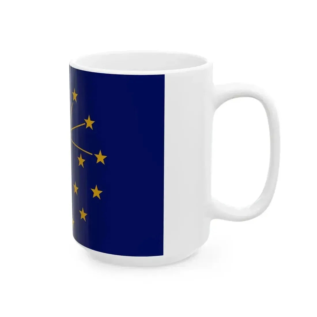 Flag of Indiana 3-2 (United States) White Coffee Mug - Go Mug Yourself