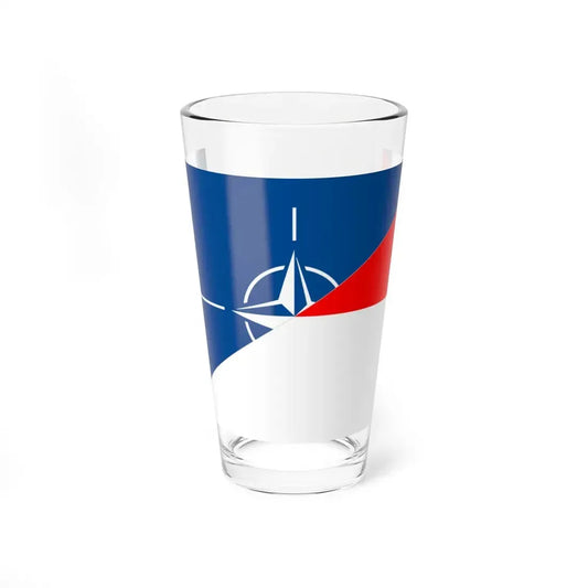 Flag of Indonesia and NATO (Indonesia) Pint Glass 16oz 16oz - Go Mug Yourself