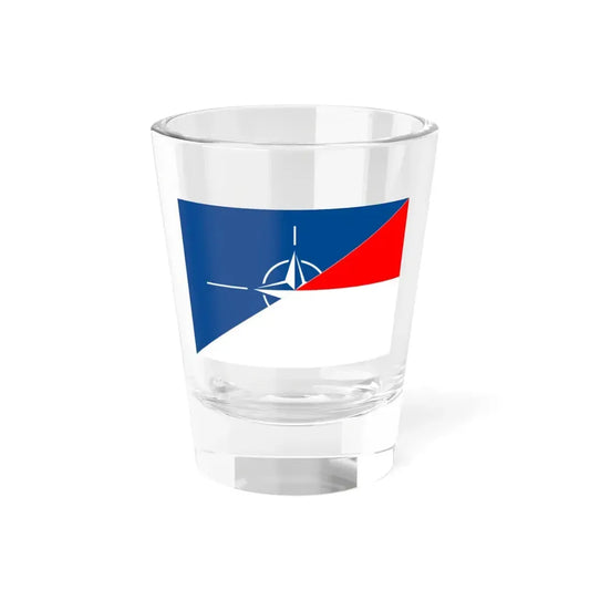 Flag of Indonesia and NATO (Indonesia) Shot Glass 1.5oz 1.5oz - Go Mug Yourself