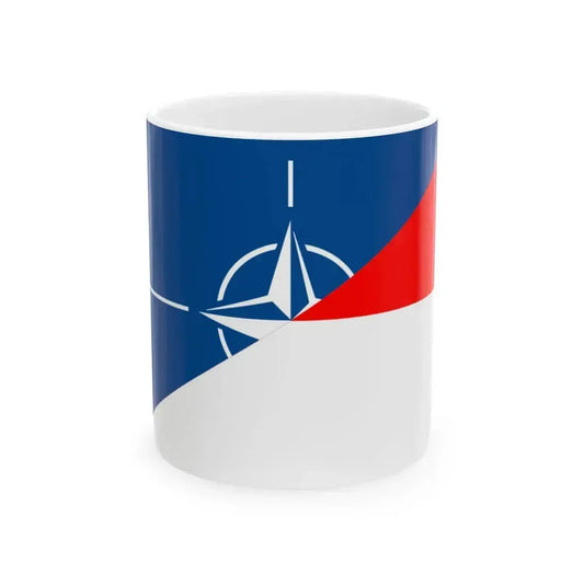 Flag of Indonesia and NATO (Indonesia) White Coffee Mug 11oz - Go Mug Yourself