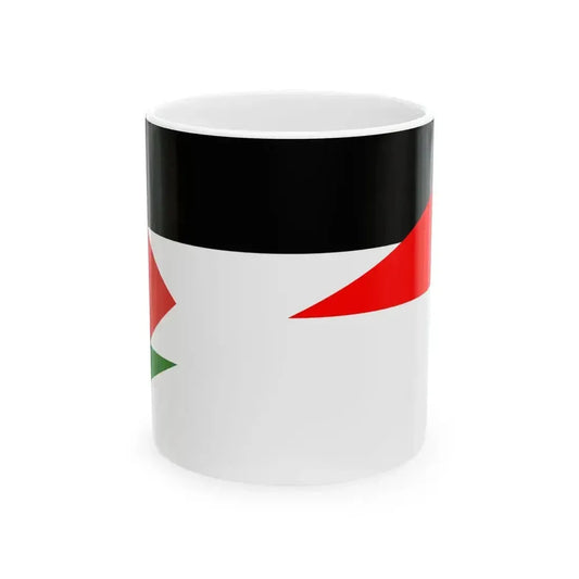 Flag of Indonesia and Palestine (Indonesia) White Coffee Mug 11oz - Go Mug Yourself