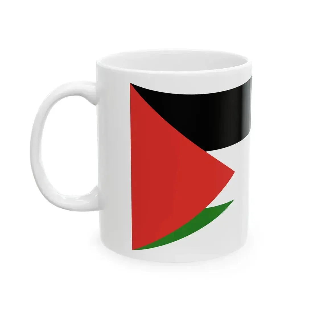 Flag of Indonesia and Palestine with waves (Indonesia) White Coffee Mug - Go Mug Yourself