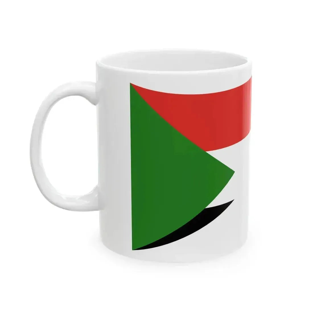 Flag of Indonesia and Sudan with waves (Indonesia) White Coffee Mug - Go Mug Yourself