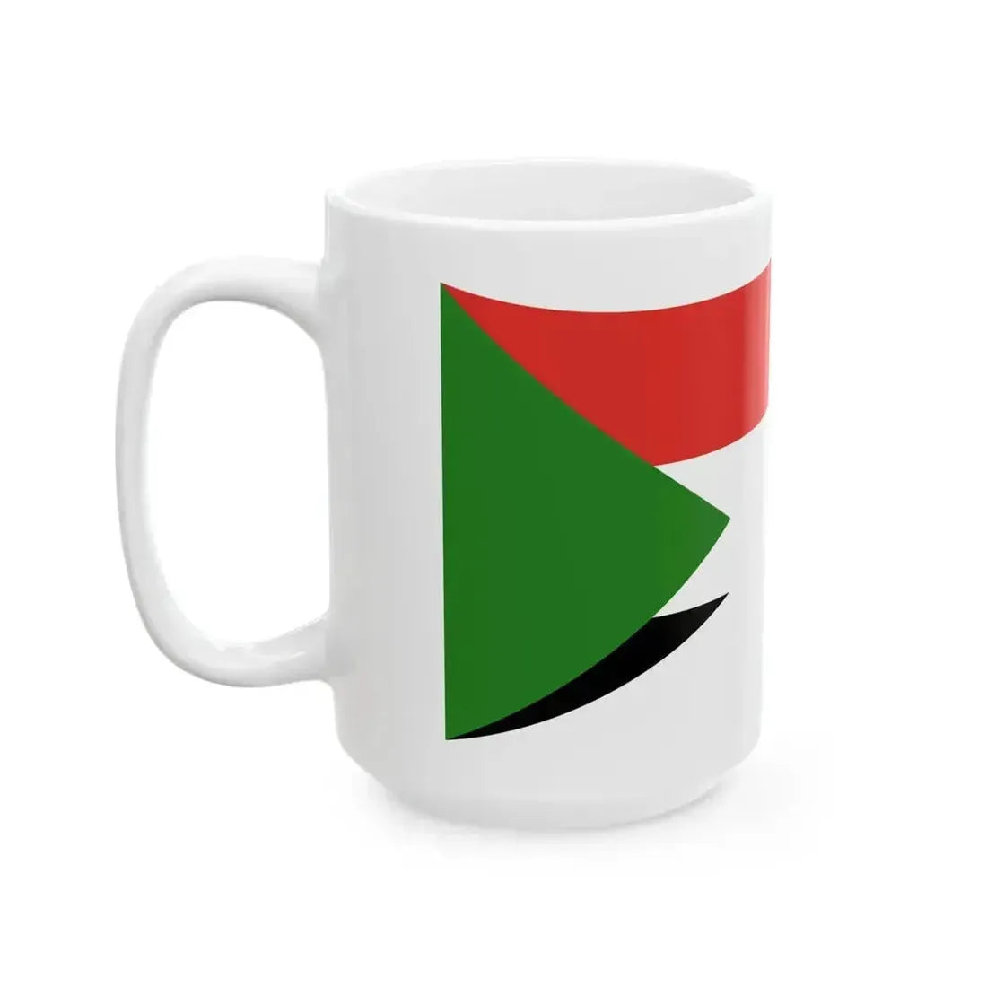 Flag of Indonesia and Sudan with waves (Indonesia) White Coffee Mug - Go Mug Yourself